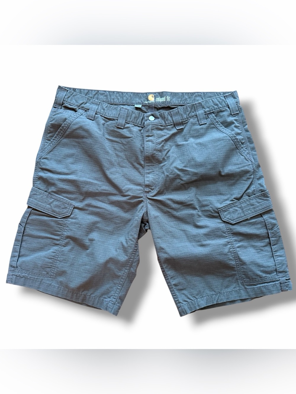 Carhart Force Broxton Cargo Shorts Green Tarmac Relaxed Fit Hiking Camping Sz 44